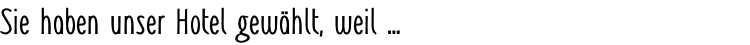 Sie haben unser Hotel gewählt, weil …